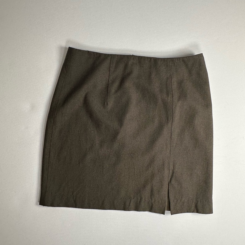 Y2K, Dark Khaki Green Mini Skirt, 90’s Preppy Goodness, 7
